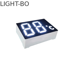 2 손가락 7 세그먼트 발광 다이오드 표시 매우 밝은 백색 LED 색깔 120-140mcd 광도