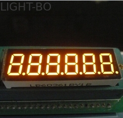 전자 가늠자 6 손가락 7 세그먼트 발광 다이오드 표시 0.36 인치 매우 밝은 호박색