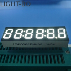 6 손가락 7 세그먼트 발광 다이오드 표시, 매우 밝은 백색 LED 시계 Diplay 0.36 인치