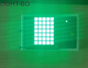 순수한 녹색 200mcd 5x7 도트 매트릭스 LED 디스플레이 투명한 글루