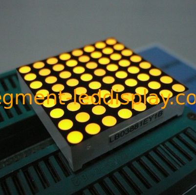 좋은 가격 황색 3mm 8x8 점 행렬은 백색 점 까만 표면을 가진 전시를 지도했습니다 온라인으로