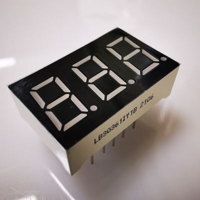 좋은 가격 슈퍼 밝은 앰버 7 세그먼트 3자리 9.2mm LED 디스플레이 패널 미터의 공통 카토드 온라인으로
