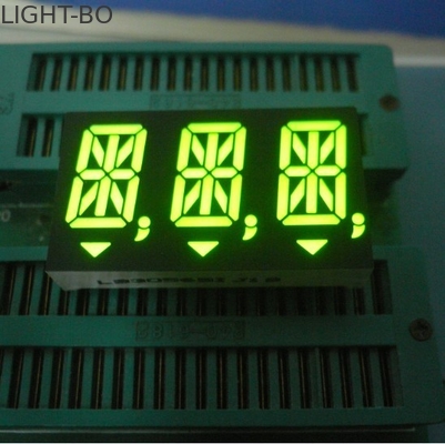 계기판을 위한 녹색 영숫자 3배 손가락 14 세그먼트 발광 다이오드 표시 14.2mm