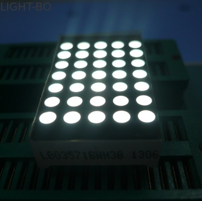 3mm 5x7 점 행렬 지도된 전시 매우 얇은 노란 세그먼트 굵은 활자