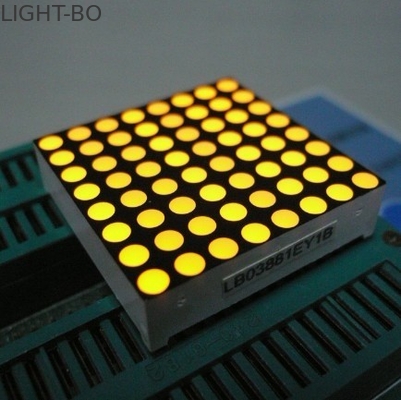 좋은 가격 황색 3mm 8x8 점 행렬은 백색 점 까만 표면을 가진 전시를 지도했습니다 온라인으로