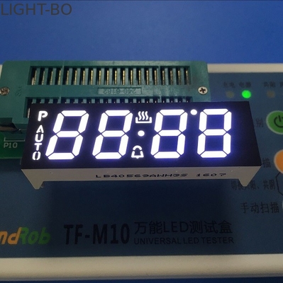 매우 백색 관례 발광 다이오드 표시, 4 오븐 타이머를 위한 손가락 7 세그먼트 전시 일반적인 양극