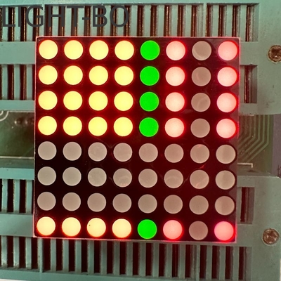 일반 안오드 스태블러 성능 3mm 8*8DOT 매트릭스 LED 디스플레이 이동 신호를 위한 쌍색 적색/녹색
