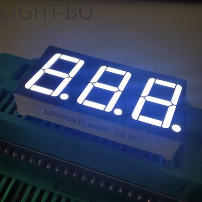 좋은 가격 초 밝고 흰색 회색 표면 LED 디스플레이 7 세그먼트 3자리 14.2mm 온도 조절기용 일반 카토드 온라인으로