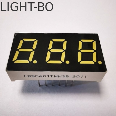 3자리 화이트7 세그먼트 LED 디스플레이 온도 지표용 공동 카토드