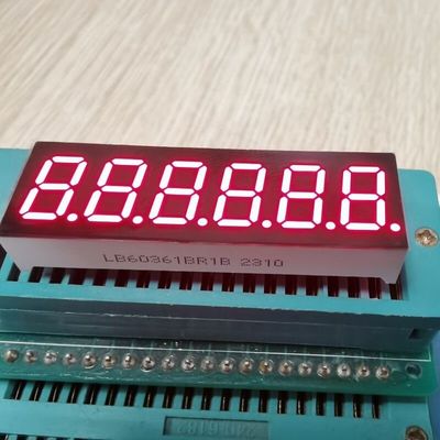 높은 밝은 빨간색 6자리 0.36인치 7 세그먼트 LED 디스플레이, 기기판에 널리 사용됩니다