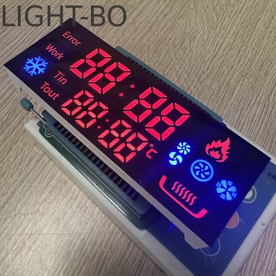 가스 코커 컨트롤러를 위한 맞춤형 7 세그먼트 LED 디스플레이 일반 안오드 울트라 레드/블루