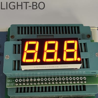초 밝은 적색 표면 일반 Caode LED 디스플레이 7 세그먼트 3자리 14.2mm 온도 조절기