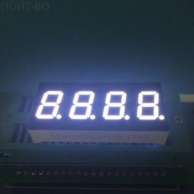 계기판을 위한 매우 백색 0.4 인치 4 손가락 7 세그먼트 발광 다이오드 표시 일반적인 음극선