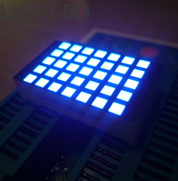 초고휘도 파란색 3mm 5*7 사각형 도트 매트릭스 LED 디스플레이, 엘리베이터 층 표시용 로우 캐소드 컬럼 애노드