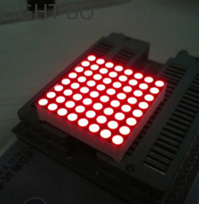 1.26인치 3mm 8 x 8 앰버 도트 매트릭스 LED 디스플레이