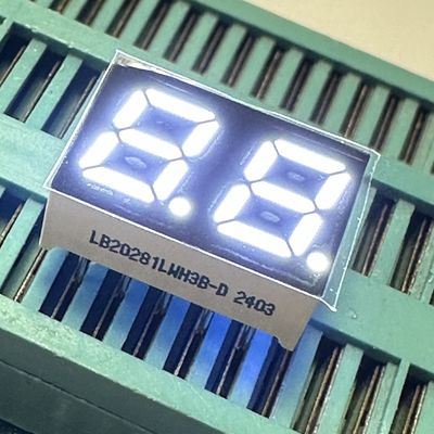 슈퍼 밝은 흰색 2자리 7mm 7 세그먼트 LED 디스플레이 가정용 가전용 일반 카토드