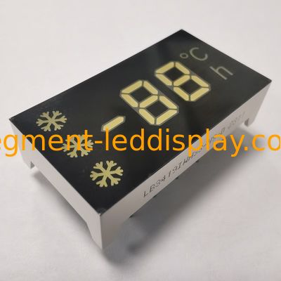 0.32인치 (8.2mm) 7 세그먼트 LED 디스플레이, 초고휘도 백색, 냉장고 및 가전 제품 제어용 공통 애노드