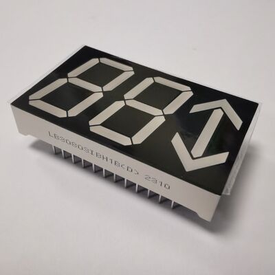 좋은 가격 엘리베이터 / 엘리베이터 바닥 표시기용 초 밝고 푸른 0.8 인치 (22.0mm) 3자리 + 화살표 7 세그먼트 공통 안도 LED 디스플레이 온라인으로