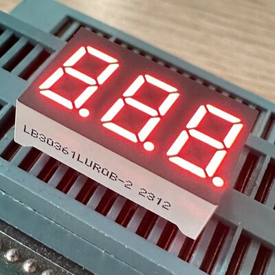 패널 미터용 일반 안오드 슈퍼 밝은 앰버 7 세그먼트 3자리 9.2mm LED 디스플레이
