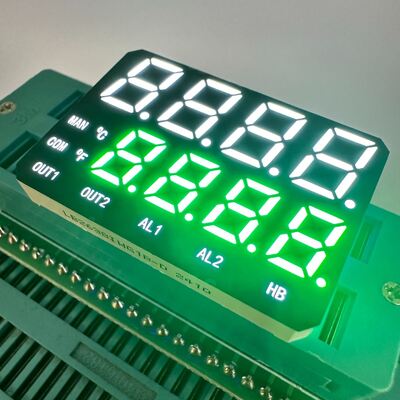좋은 가격 이중 선 4+4 손가락 백색 /Pure 녹색은 온도 지시자를 위한 7 세그먼트 발광 다이오드 표시 일반적인 양극 26*38MM를 주문을 받아서 만들었습니다 온라인