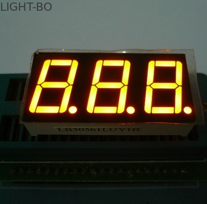 CC/CA 극성 3digit 7 세그먼트 발광 다이오드 표시 일반적인 양극 37.6 x 19mm 외부 차원