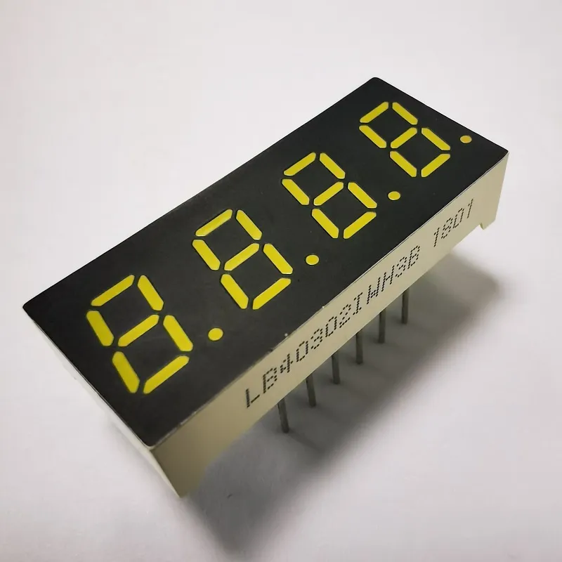 4자리 7 세그먼트 LED 디스플레이 일반 카토드 울트라 화이트 7.62mm 온도 표시기 0