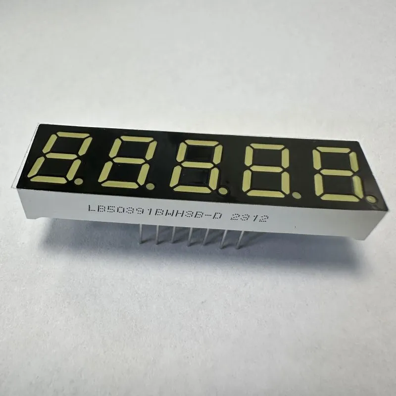 울트라 화이트 7 세그먼트 LED 디스플레이 5자리 0.39인치 디지털 지표용 공통 안도 0