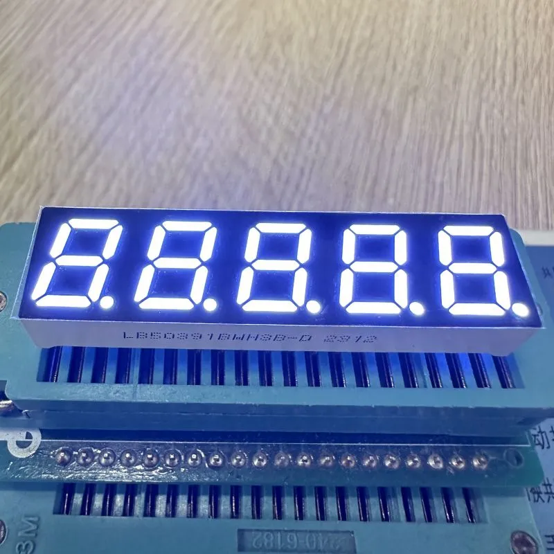울트라 화이트 7 세그먼트 LED 디스플레이 5자리 0.39인치 디지털 지표용 공통 안도 5