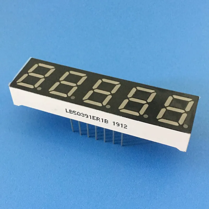 슈퍼 밝은 빨간색 7 세그먼트 LED 디스플레이 0.39인치 5자리 디지털 주파수 변환기에 대한 공통 안도 5