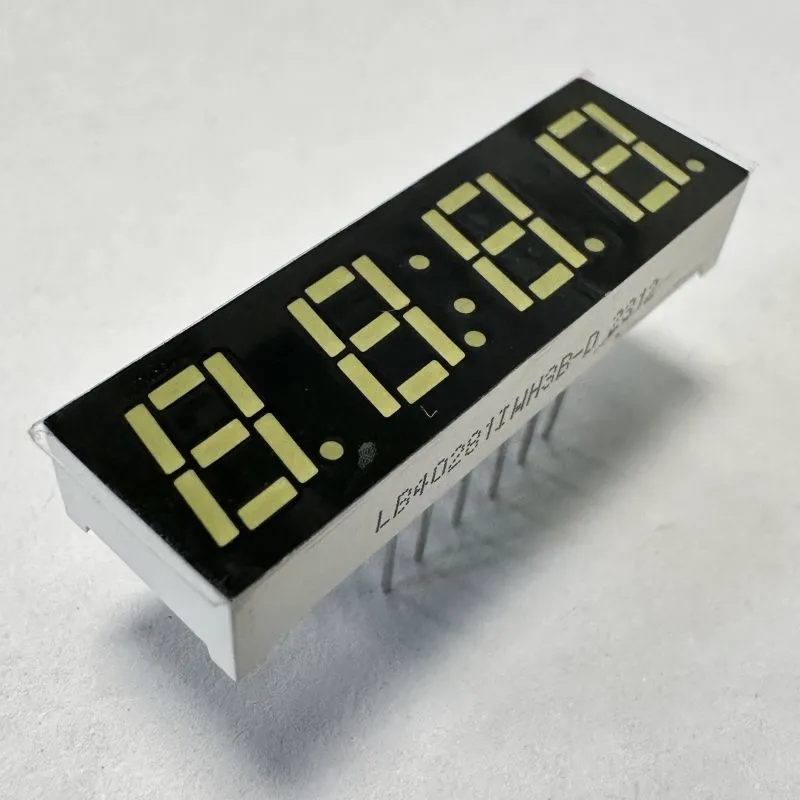 화이트 LED 디스플레이 7mm 4자리 7 세그먼트 멀티미터 패널 공통 안도 0