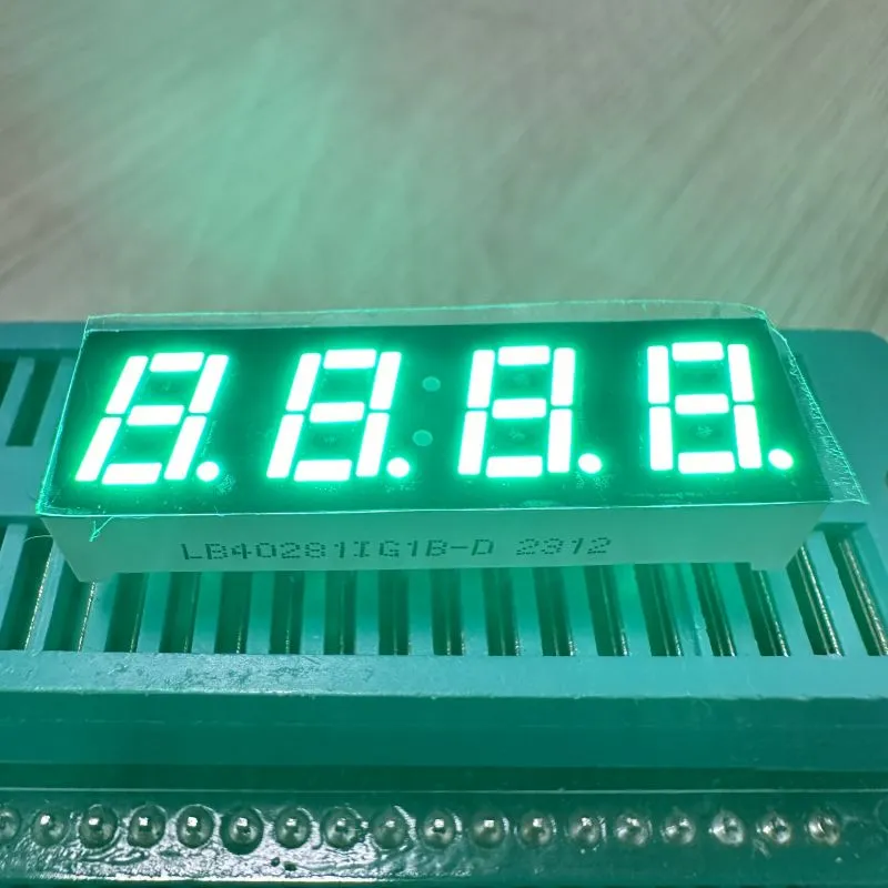LED 디스플레이 7 세그먼트 4자리 온도 습도를 위한 순수 녹색 일반 카토드 0