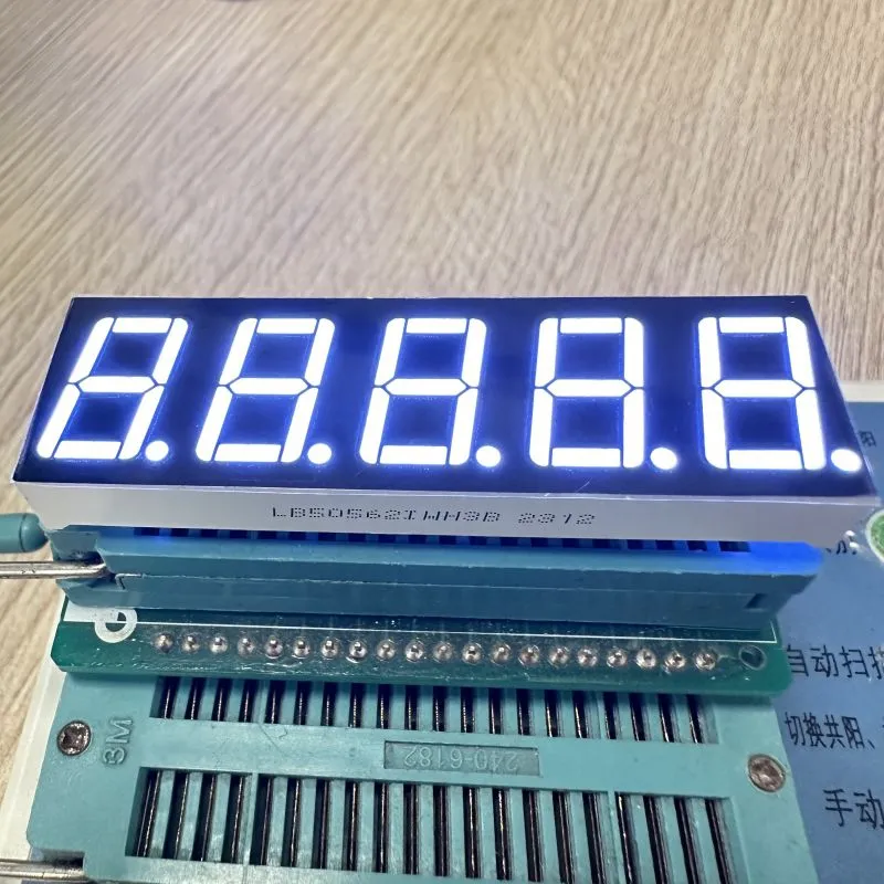 초백색 0.56인치 5자리 7개 세그먼트 LED 디스플레이 프로세스 제어용 공통 안도 0