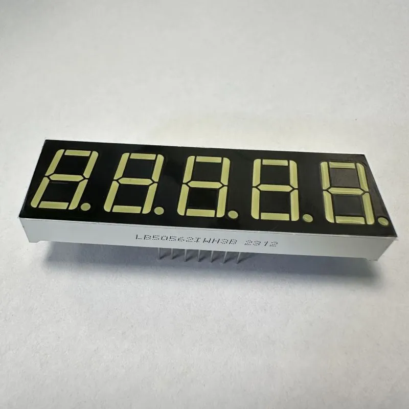 초백색 0.56인치 5자리 7개 세그먼트 LED 디스플레이 프로세스 제어용 공통 안도 2