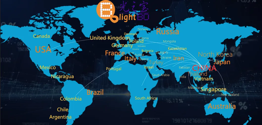 1.26인치 3mm 8 x 8 앰버 도트 매트릭스 LED 디스플레이 9